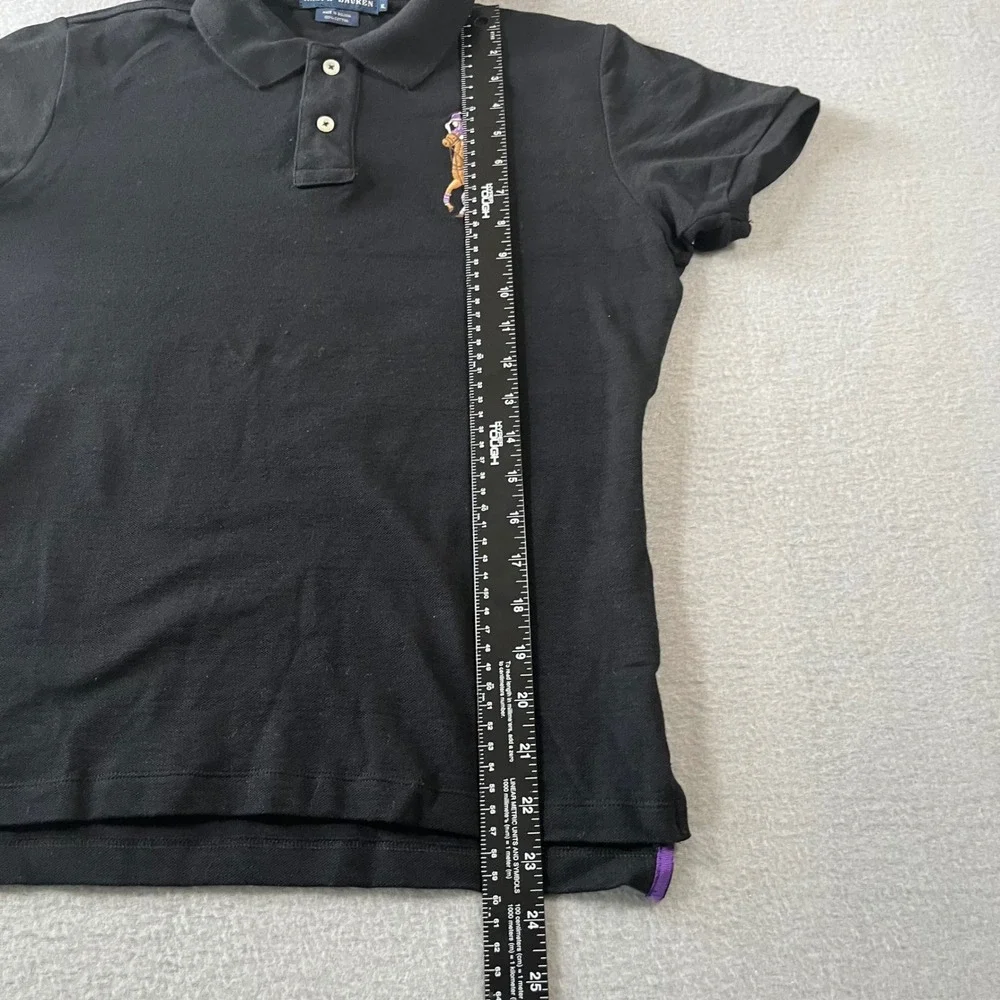 Ralph Lauren Big Pony Skinny Polo Shirt Black Kids XL Short Sleeve Cotton